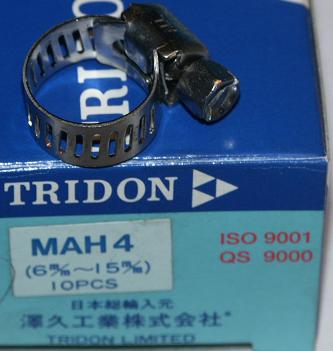  ホースバンド ホースクランプ 6mm〜15mm TRIDON製 2本セット 